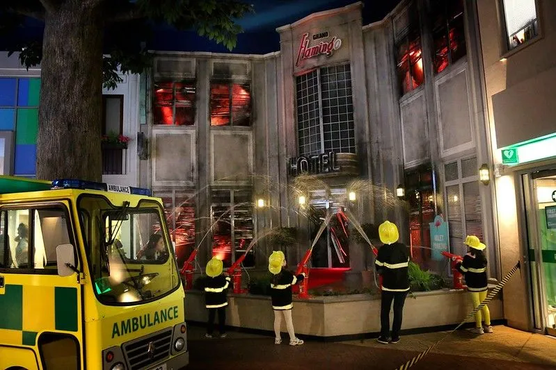 firefighter role play for kids in london putting out fire