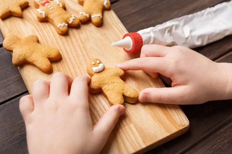 cookie decorating.