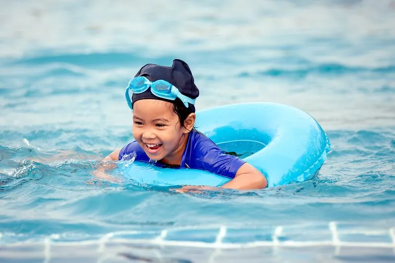 kid at finchley lido leisure centre