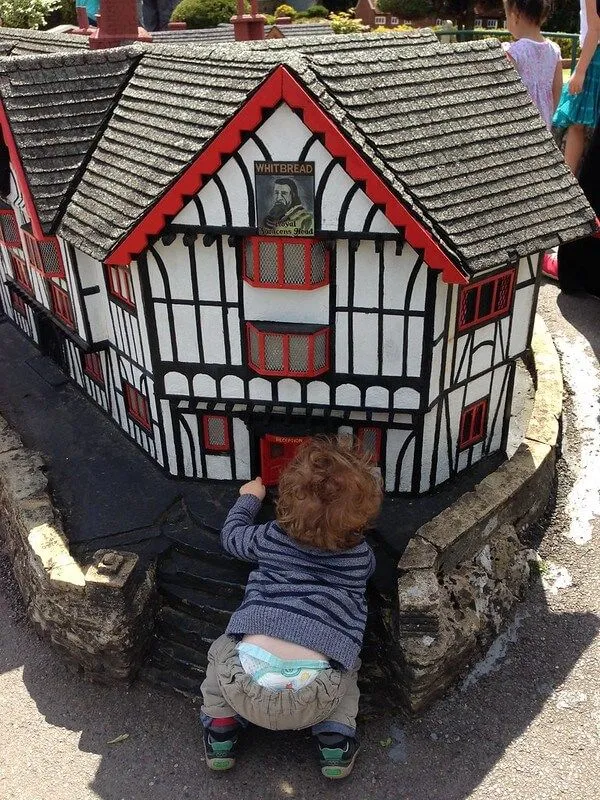 Boy looking at history craft learning activities model