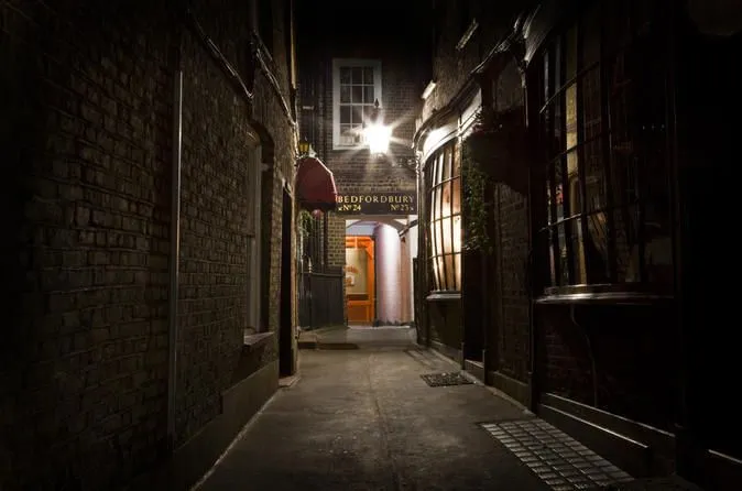 darkened alley on a ghost walk tour