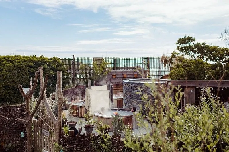 Exterior of Bedruthan Spa and Hotel in Cornwall, one of our favourite luxurious family spas in the UK.