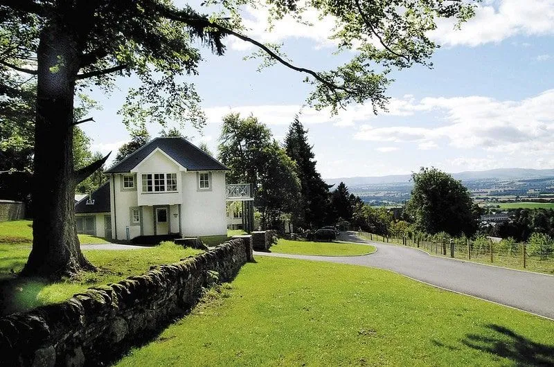 Exterior of Crieff Hydro Hotel in Scotland, one of our favourite luxurious family spas in the UK.