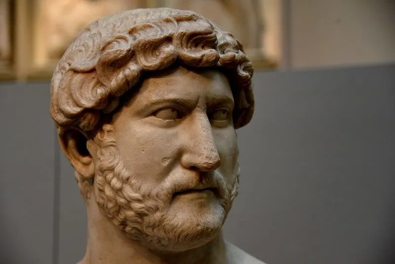 Bust of Roman Emperor Hadrian.