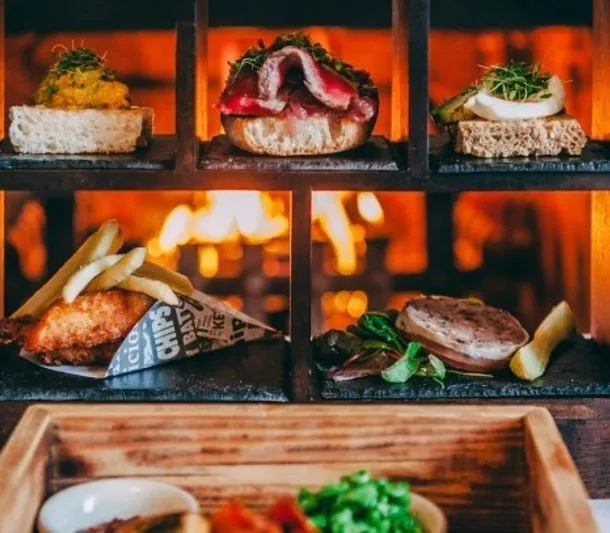 A modern take on the afternoon tea spread at Oakley Court Hotel.