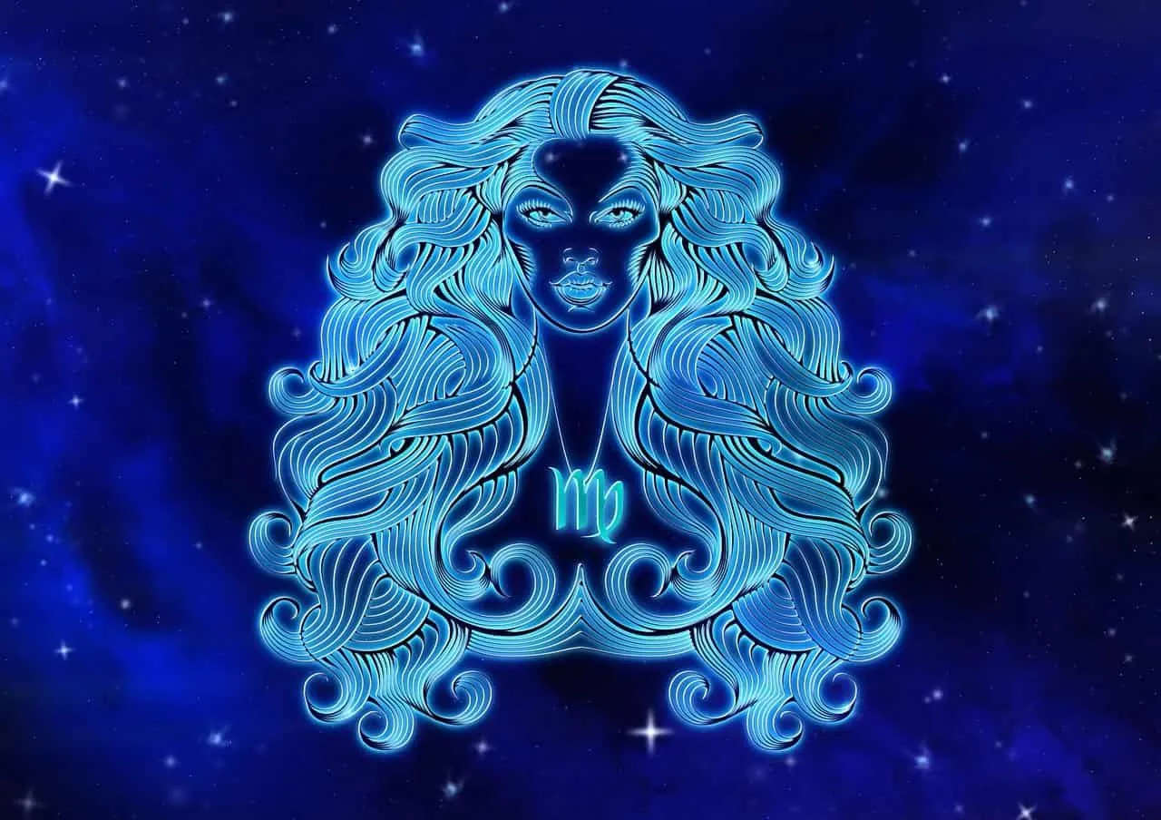 The symbol for Virgo is a young woman.