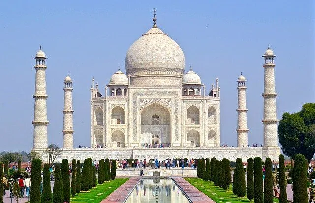 Many travel to see the magnificent Taj Mahal.