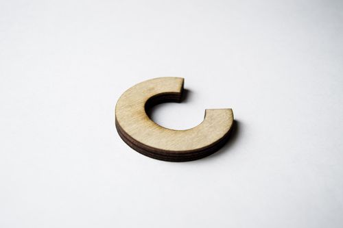 Wooden alphabet C